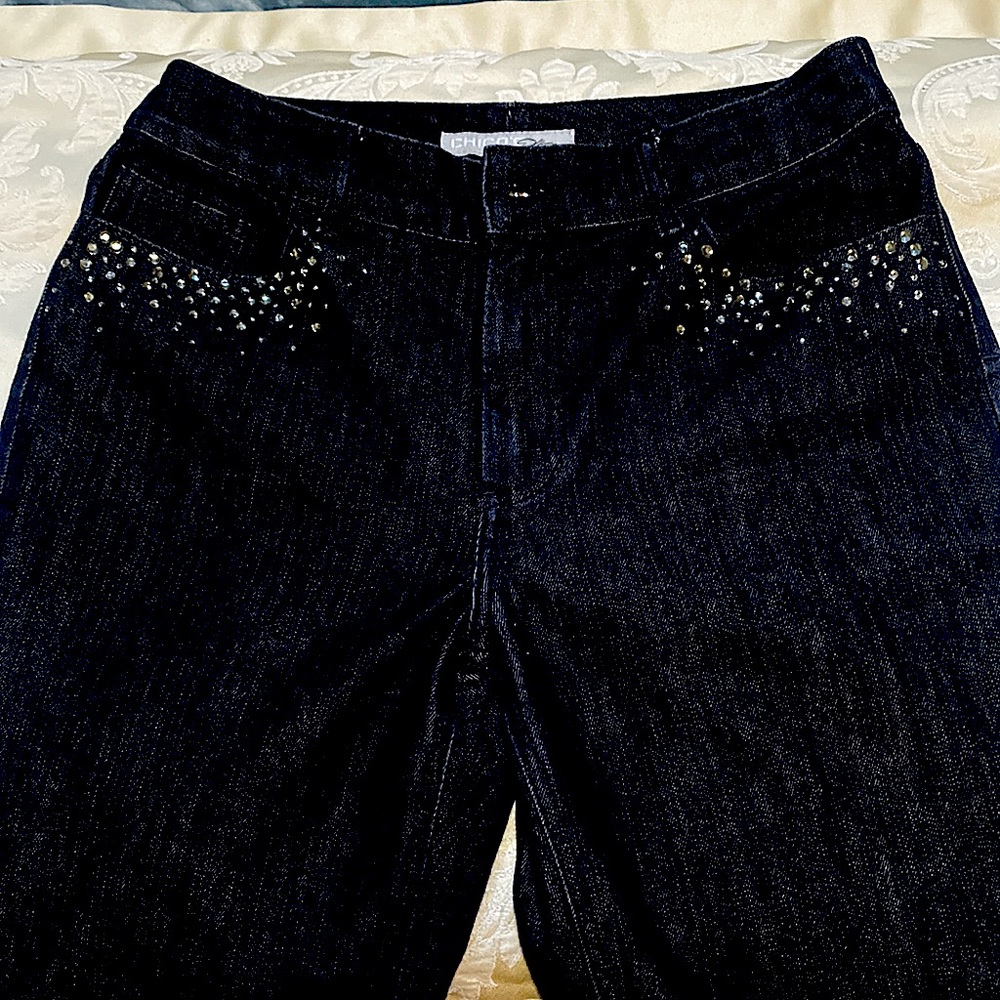 NWOT Chico Platinum Charm Jean, Dark Wash 5 pocket